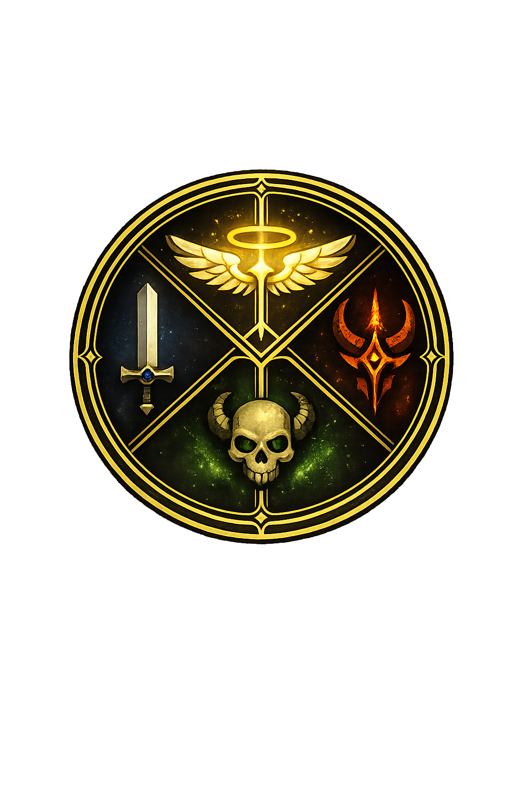 Mystvale — quartered faction sigil